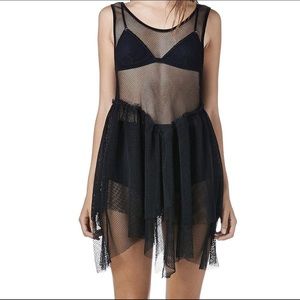 UNIF fishnet mesh dress